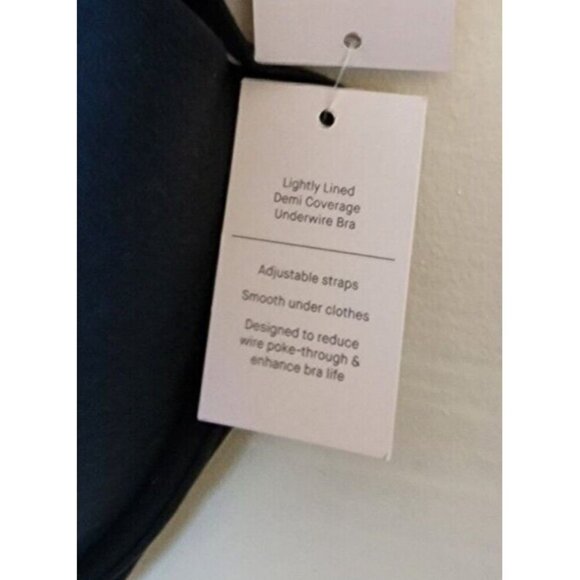 New Auden Women's Black Underwire Lightly Line Bra Adjustable Straps 44DDD - Picture 5 of 8